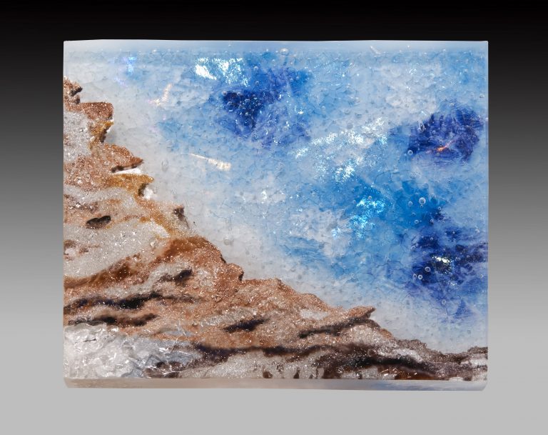Painted glass panel of Yellowstone